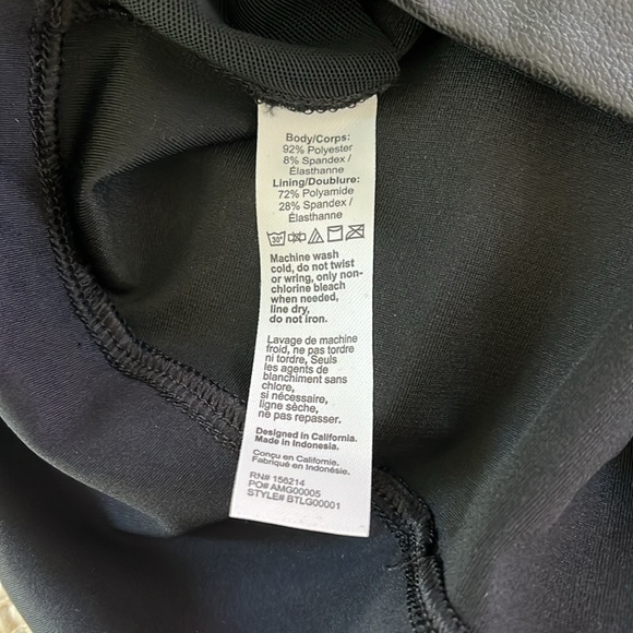 NWT Honeylove Vegan Faux Leather Leggings Shapewear | Black | M - Picture 13 of 14